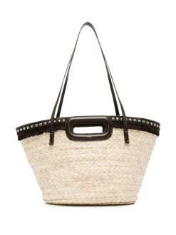 ( Neue Saison ) Maje 2517 BLACK Beuteltasche Aus Stroh Damen