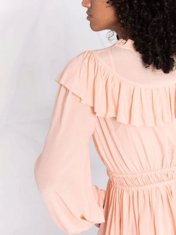 ( Neue Saison ) Maje Riava Georgette-Kleid Pale Pink 7 ( Neue Saison ) Maje Riava Georgette-Kleid Pale Pink – Bild 5