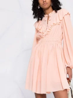( Neue Saison ) Maje Riava Georgette-Kleid Pale Pink 10 ( Neue Saison ) Maje Riava Georgette-Kleid Pale Pink -Outlet MAJE Store 17559353 36756480 600