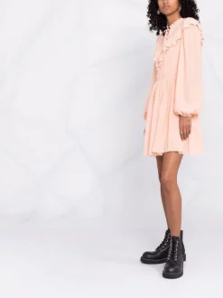 ( Neue Saison ) Maje Riava Georgette-Kleid Pale Pink 11 ( Neue Saison ) Maje Riava Georgette-Kleid Pale Pink -Outlet MAJE Store 17559353 36757477 600