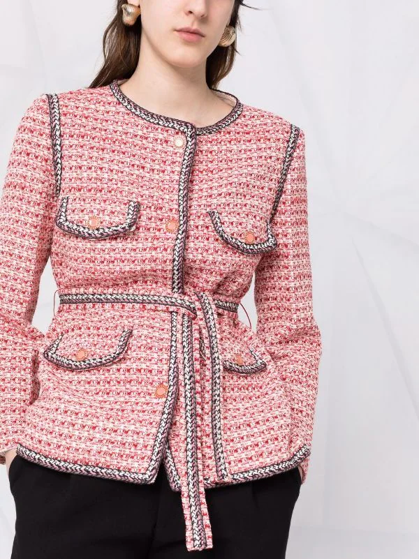 ( Exklusiv ) Maje ROSE / ROUGE Jacke Mit Tweed-Styles Damen 7 ( Exklusiv ) Maje ROSE / ROUGE Jacke Mit Tweed-Styles Damen – Bild 5