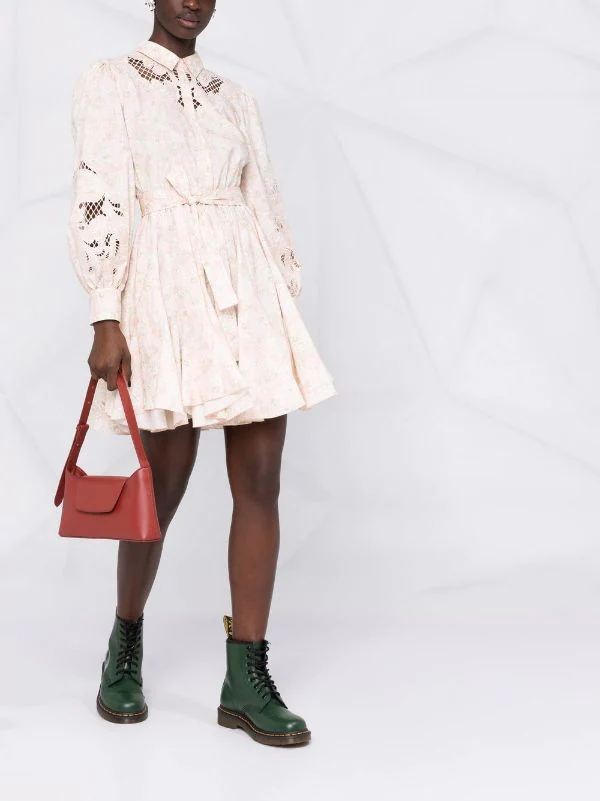 ( Neue Saison ) Maje PINK FLOWER Rebelia Minikleid Damen 4 ( Neue Saison ) Maje PINK FLOWER Rebelia Minikleid Damen – Bild 2