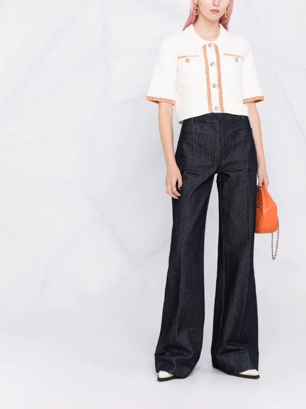 ( Neue Saison ) Maje 0101 ECRU Strickoberteil Mit Cropped-Ärmeln Damen 4 ( Neue Saison ) Maje 0101 ECRU Strickoberteil Mit Cropped-Ärmeln Damen – Bild 2