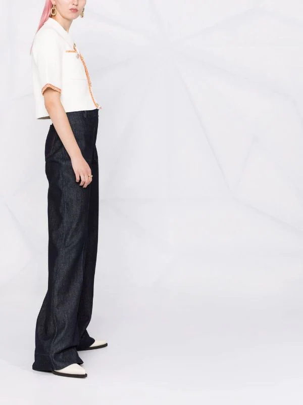 ( Neue Saison ) Maje 0101 ECRU Strickoberteil Mit Cropped-Ärmeln Damen 8 ( Neue Saison ) Maje 0101 ECRU Strickoberteil Mit Cropped-Ärmeln Damen – Bild 6