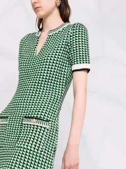 ( Neue Saison ) Maje Green Tweed-Kleid Damen 10 ( Neue Saison ) Maje Green Tweed-Kleid Damen -Outlet MAJE Store 17560021 37669079 600