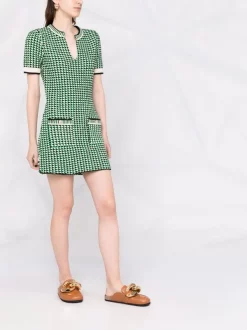 ( Neue Saison ) Maje Green Tweed-Kleid Damen 13 ( Neue Saison ) Maje Green Tweed-Kleid Damen -Outlet MAJE Store 17560021 37670380 600