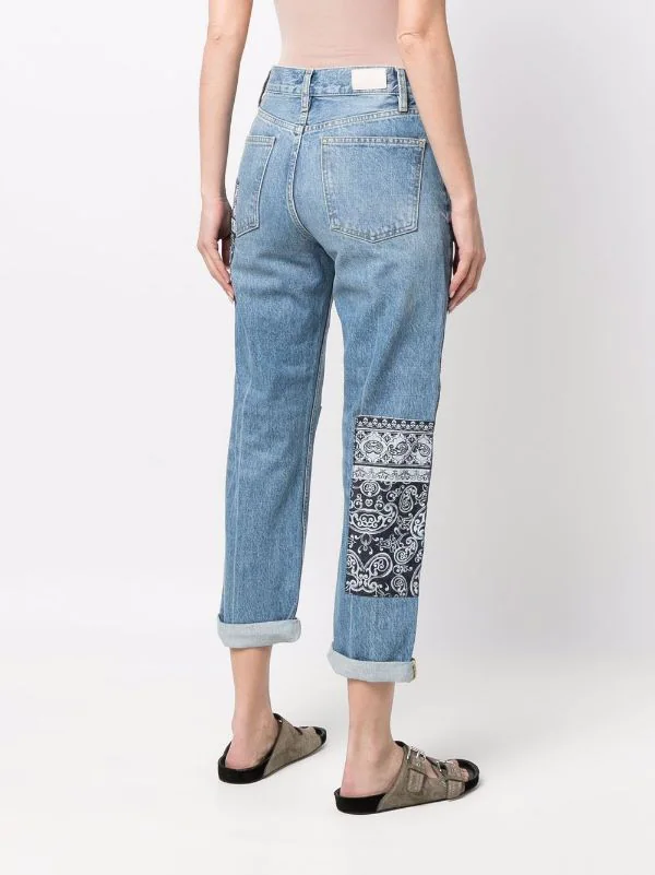 ( Neue Saison ) Maje Jeans Mit Bandana-Patch Damen 6 ( Neue Saison ) Maje Jeans Mit Bandana-Patch Damen – Bild 4