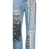 ( Neue Saison ) Maje Jeans Mit Bandana-Patch Damen 2 ( Neue Saison ) Maje Jeans Mit Bandana-Patch Damen -Outlet MAJE Store 17560022 38732506 600