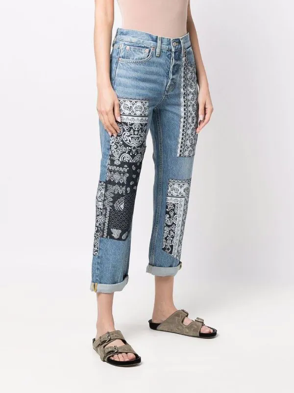 ( Neue Saison ) Maje Jeans Mit Bandana-Patch Damen 5 ( Neue Saison ) Maje Jeans Mit Bandana-Patch Damen – Bild 3