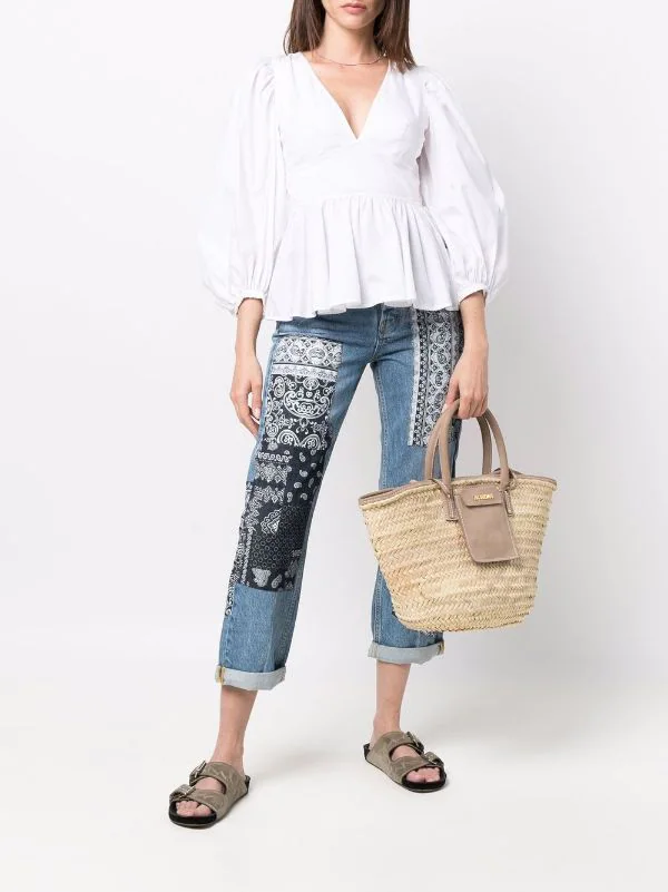 ( Neue Saison ) Maje Jeans Mit Bandana-Patch Damen 4 ( Neue Saison ) Maje Jeans Mit Bandana-Patch Damen – Bild 2