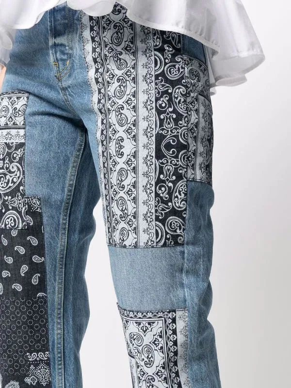 ( Neue Saison ) Maje Jeans Mit Bandana-Patch Damen 7 ( Neue Saison ) Maje Jeans Mit Bandana-Patch Damen – Bild 5