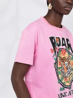 ( Exklusiv ) Maje Pink T-Shirt Mit Grafischem Print Damen 10 ( Exklusiv ) Maje Pink T-Shirt Mit Grafischem Print Damen -Outlet MAJE Store 17560025 36757330 600