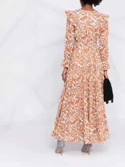 ( Neue Saison ) Maje Kleid Mit Paisley-Print 0152 Orange -Outlet MAJE Store 17560034 36921681 600