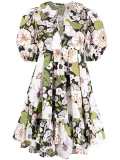 ( Neue Saison ) Maje Flower 70's Black Minikleid Mit Blumen-Print Damen