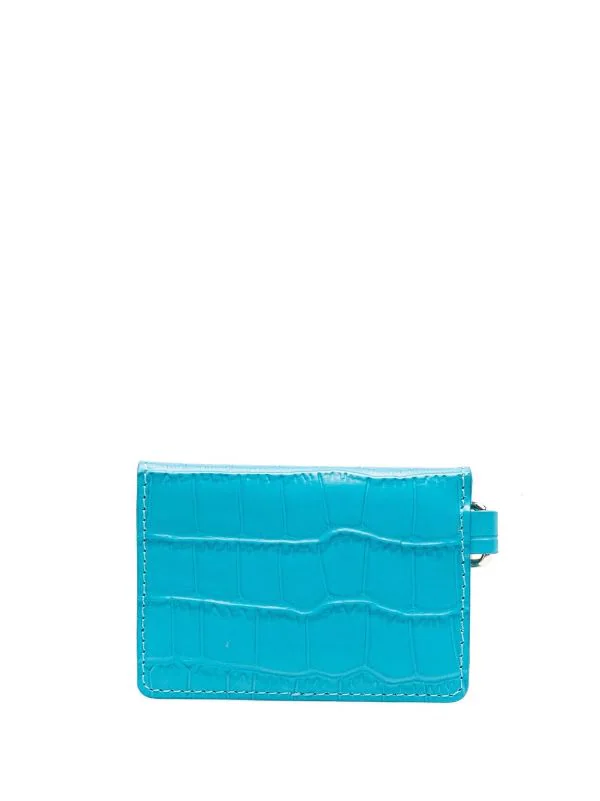 ( Neue Saison ) Maje D016 Blue Swimming Pool Portemonnaie Mit Kroko-Effekt Damen 4 ( Neue Saison ) Maje D016 Blue Swimming Pool Portemonnaie Mit Kroko-Effekt Damen – Bild 2