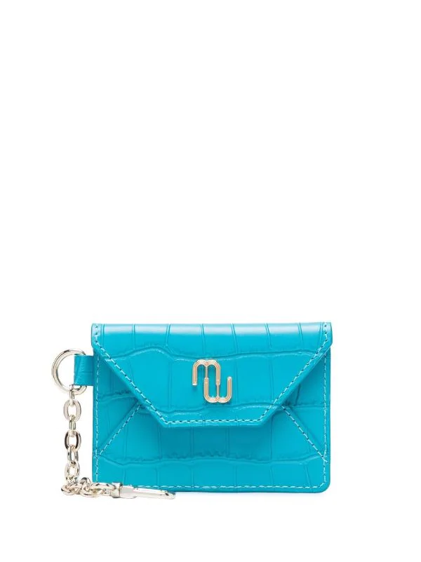 ( Neue Saison ) Maje D016 Blue Swimming Pool Portemonnaie Mit Kroko-Effekt Damen 3 ( Neue Saison ) Maje D016 Blue Swimming Pool Portemonnaie Mit Kroko-Effekt Damen