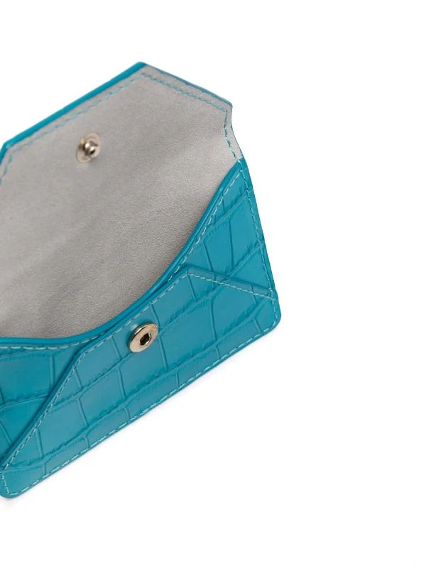 ( Neue Saison ) Maje D016 Blue Swimming Pool Portemonnaie Mit Kroko-Effekt Damen 5 ( Neue Saison ) Maje D016 Blue Swimming Pool Portemonnaie Mit Kroko-Effekt Damen – Bild 3