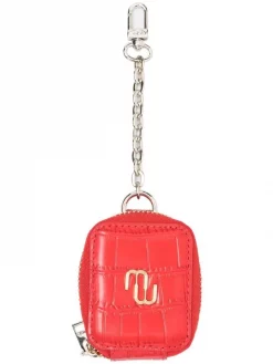 Maje Portemonnaie Mit Kroko-Effekt C012 ROUGE LOLLIPOP