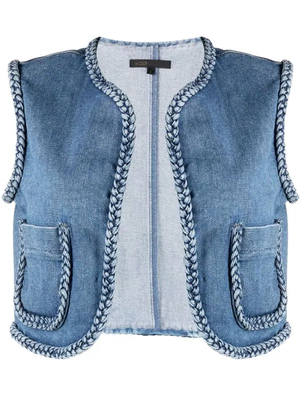 ( Neue Saison ) Maje Cropped-Jeansweste Damen 3 ( Neue Saison ) Maje Cropped-Jeansweste Damen