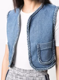 ( Neue Saison ) Maje Cropped-Jeansweste Damen 11 ( Neue Saison ) Maje Cropped-Jeansweste Damen -Outlet MAJE Store 17560117 38190029 600