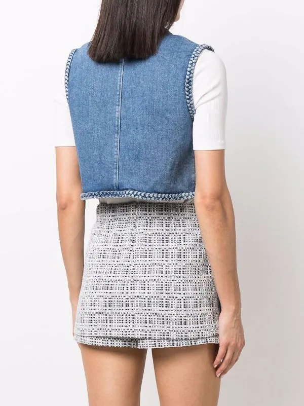 ( Neue Saison ) Maje Cropped-Jeansweste Damen 6 ( Neue Saison ) Maje Cropped-Jeansweste Damen – Bild 4