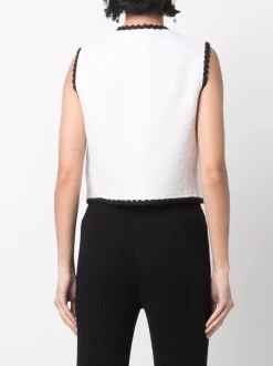 ( Neue Saison ) Maje Weste Mit Wellenkanten Ecru -Outlet MAJE Store 17560120 37318717 600