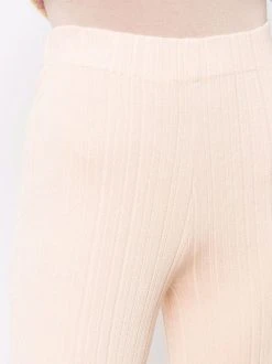 ( Neue Saison ) Maje Pale Pink Gerippte Schlaghose Damen -Outlet MAJE Store 17560124 37318987 600