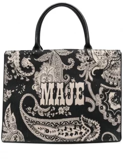 ( Neue Saison ) Maje Mittelgroße Handtasche NOIR