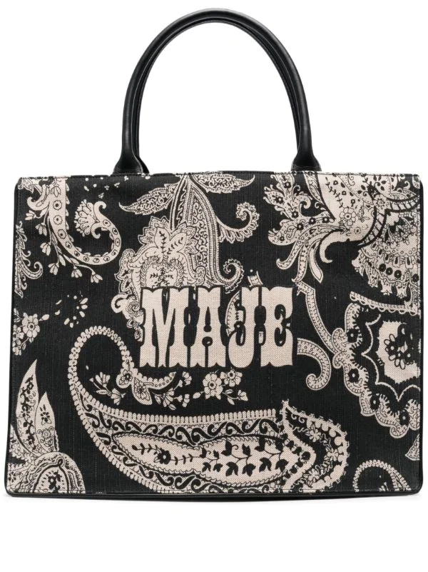 ( Neue Saison ) Maje Mittelgroße Handtasche NOIR 3 ( Neue Saison ) Maje Mittelgroße Handtasche NOIR
