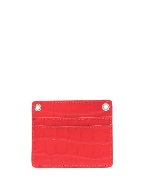 Maje C012 ROUGE LOLLIPOP Kartenetui Mit Kroko-Effekt Damen 4 Maje C012 ROUGE LOLLIPOP Kartenetui Mit Kroko-Effekt Damen – Bild 2