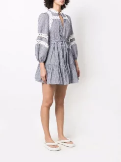 ( Neue Saison ) Maje Kleid Mit Karomuster Marine Ecru 9 ( Neue Saison ) Maje Kleid Mit Karomuster Marine Ecru -Outlet MAJE Store 17560135 38327630 600