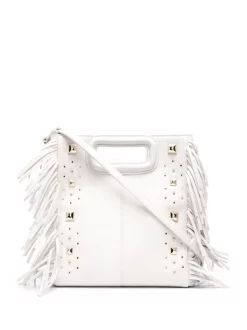 ( Neue Saison ) Maje 0101 ECRU M Rockstud Handtasche Damen