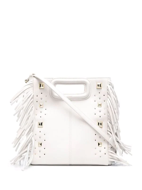 ( Neue Saison ) Maje 0101 ECRU M Rockstud Handtasche Damen 3 ( Neue Saison ) Maje 0101 ECRU M Rockstud Handtasche Damen