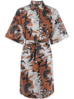( Neue Saison ) Maje Hemdkleid Mit Print U012 ETHNIC TERRACOTTA