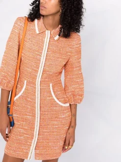 ( Neue Saison ) Maje Orange Gestricktes Minikleid Damen 12 ( Neue Saison ) Maje Orange Gestricktes Minikleid Damen -Outlet MAJE Store 17566241 36754856 600