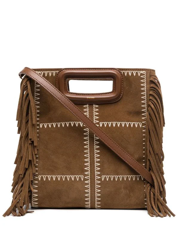 ( Neue Saison ) Maje Handtasche Aus Wildleder TOBACCO 3 ( Neue Saison ) Maje Handtasche Aus Wildleder TOBACCO