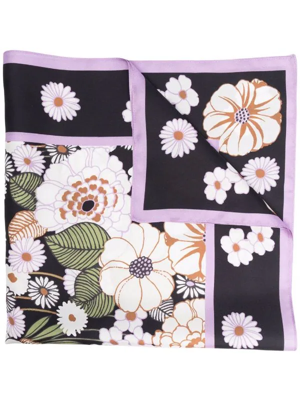 ( Neue Saison ) Maje Seidenschal Mit Blumen-Print Damen 3 ( Neue Saison ) Maje Seidenschal Mit Blumen-Print Damen