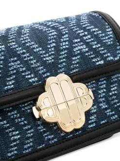 ( Neue Saison ) Maje Geometrisch Gemusterte Umhängetasche INDIGO -Outlet MAJE Store 17691928 38749243 600