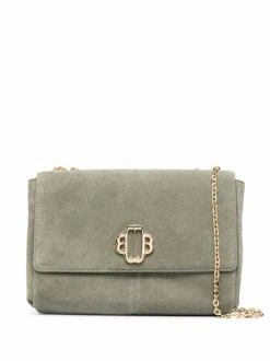 ( Neue Saison ) Maje OLIVE Schultertasche Aus Wildleder Damen