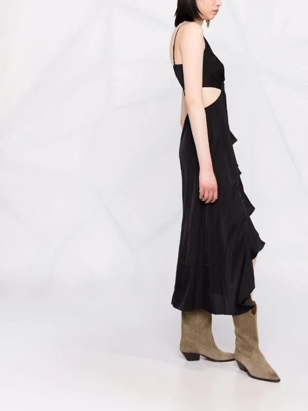 ( Neue Saison ) Maje Midikleid Mit Rüschen Black 8 ( Neue Saison ) Maje Midikleid Mit Rüschen Black – Bild 6