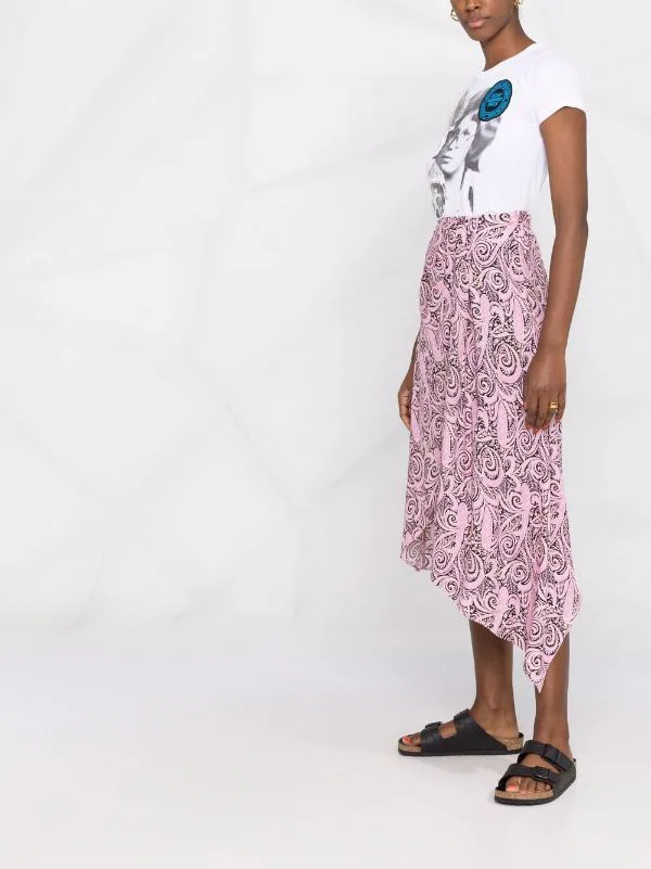 ( Neue Saison ) Maje Asymmetrischer Rock Mit Paisley-Print PINK PAISLEY 6 ( Neue Saison ) Maje Asymmetrischer Rock Mit Paisley-Print PINK PAISLEY – Bild 4