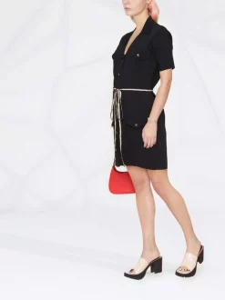 ( Neue Saison ) Maje Kleid Mit Taschen Black -Outlet MAJE Store 18032797 38231428 600