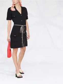 ( Neue Saison ) Maje Kleid Mit Taschen Black -Outlet MAJE Store 18032797 38232954 600