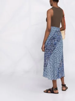 ( Neue Saison ) Maje Midirock Mit Abstraktem Muster INDIGO 13 ( Neue Saison ) Maje Midirock Mit Abstraktem Muster INDIGO -Outlet MAJE Store 18032799 38223520 600