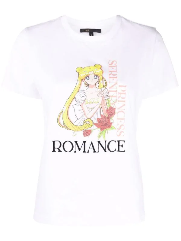 Maje X Sailor Moon T-Shirt Mit Grafischem Print Damen 3 Maje X Sailor Moon T-Shirt Mit Grafischem Print Damen