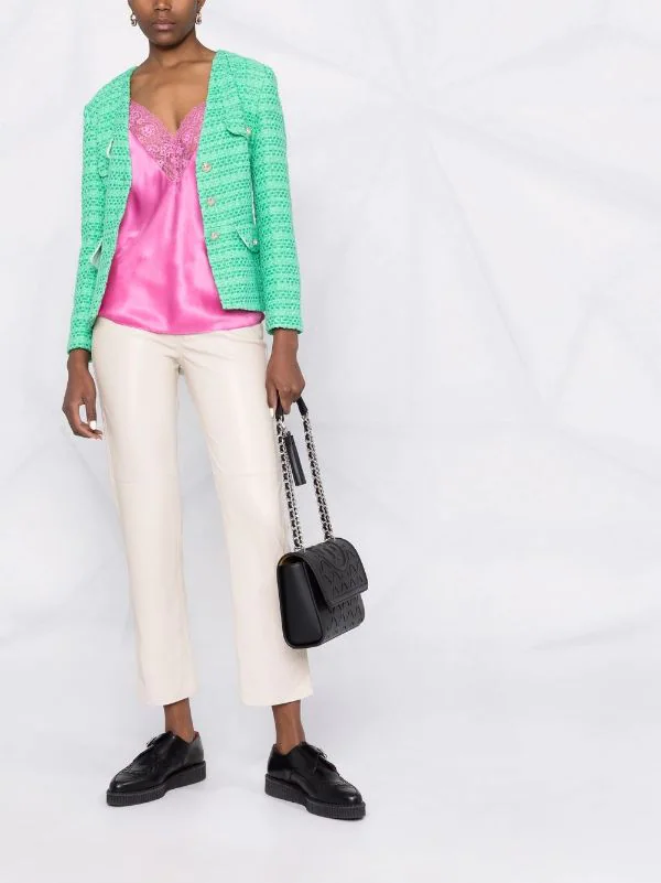 ( Neue Saison ) Maje Camisole-Seidentop Mit Spitzenbesatz CANDY PINK 4 ( Neue Saison ) Maje Camisole-Seidentop Mit Spitzenbesatz CANDY PINK – Bild 2