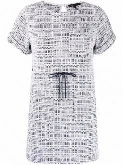 ( Neue Saison ) Maje Kleid Mit Kordelzug Blue