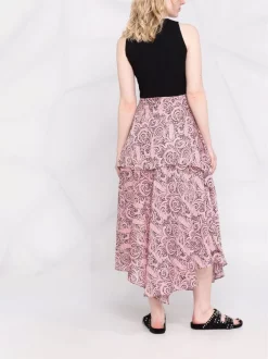 ( Neue Saison ) Maje PINK PAISLEY Kleid Mit Paisley-Print Damen -Outlet MAJE Store 18032810 38199957 600