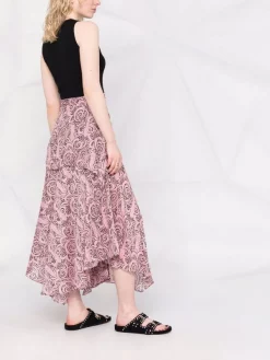 ( Neue Saison ) Maje PINK PAISLEY Kleid Mit Paisley-Print Damen -Outlet MAJE Store 18032810 38200734 600