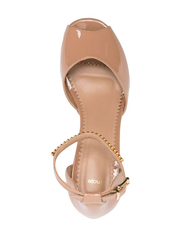 ( Neue Saison ) Maje 0140 NUDE Peeptoe-Sandalen Damen 6 ( Neue Saison ) Maje 0140 NUDE Peeptoe-Sandalen Damen – Bild 4